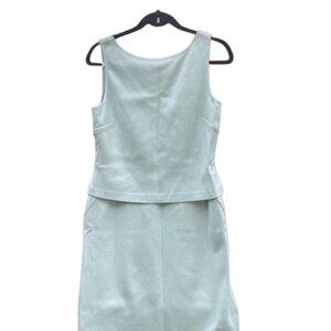 St. John Ice Blue Paillette Embellished Sleeveless Dress Size 10